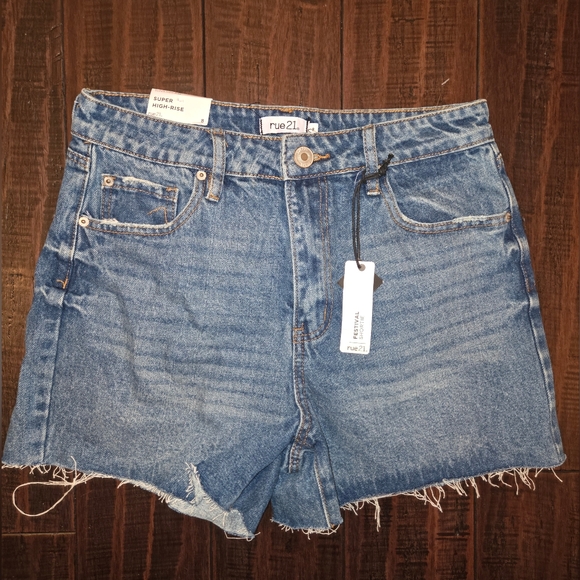 Rue21 Pants - Rue21 Blue High-Waisted Jean Shorts Sz 8